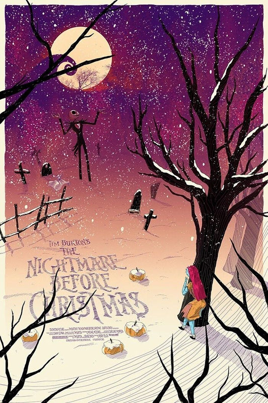 1993 The Nightmare Before Christmas Print Jack Skellington Sally