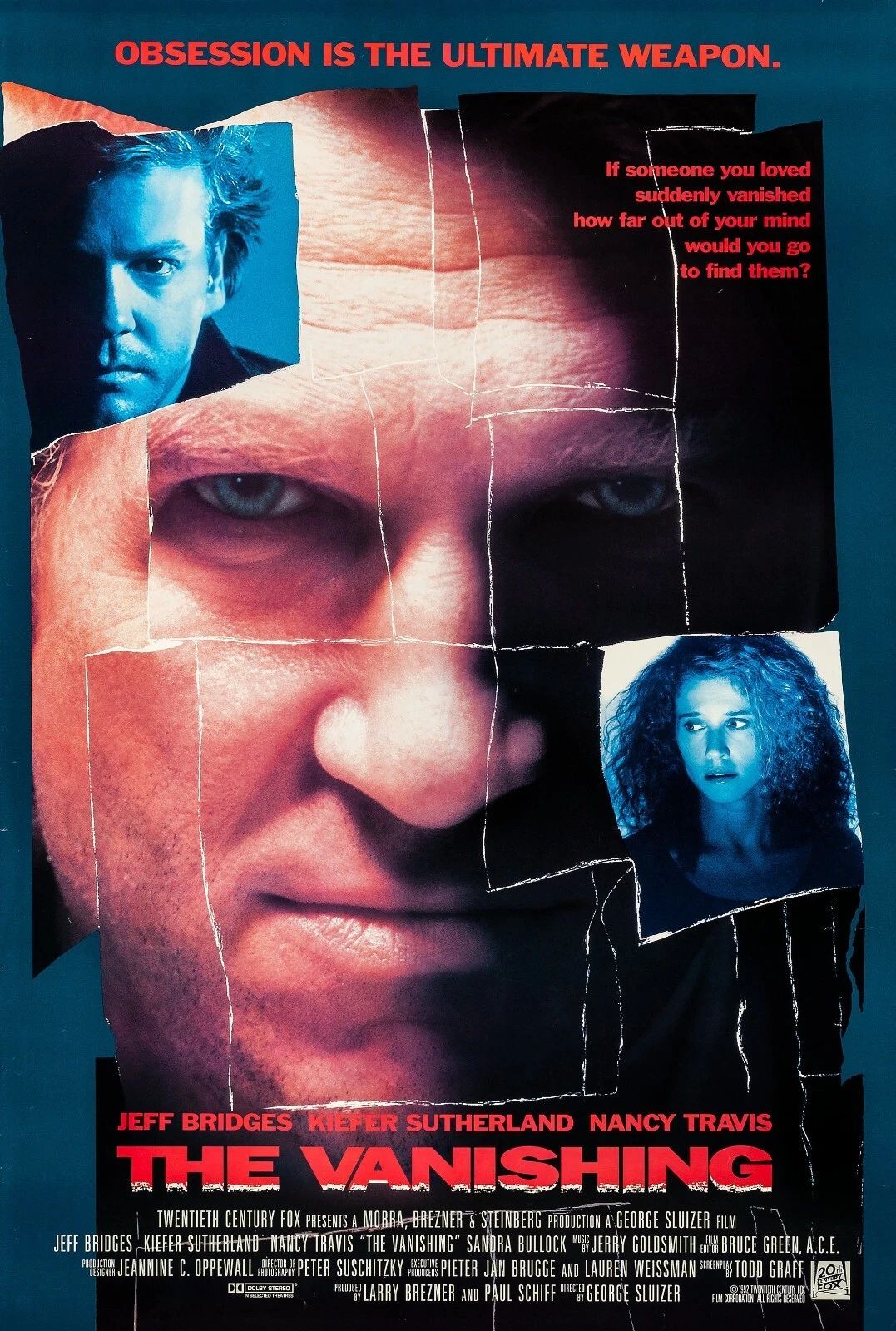1993 The Vanishing Movie Keychain Kiefer Sutherland Jeff Bridges