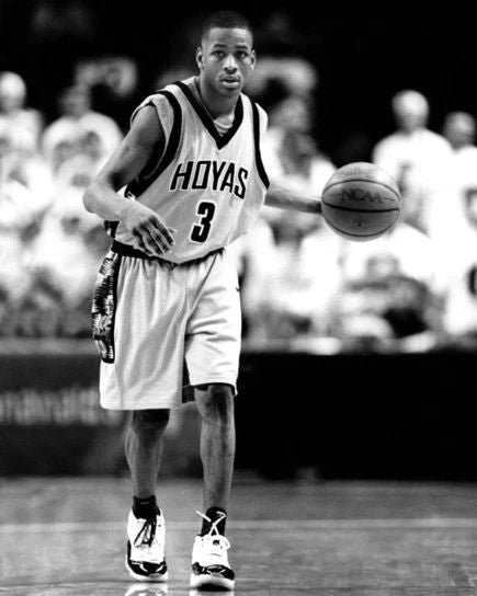 1994 Georgetown Allen Iverson Glossy Keychain College Basketball Print