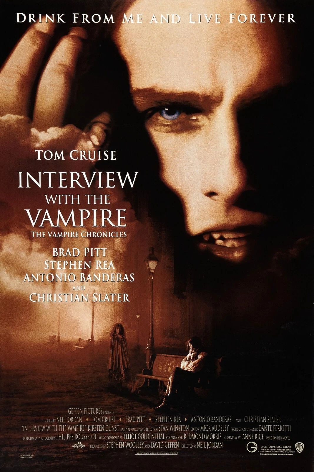 1994 Interview With The Vampire Movie Poster Brad Pitt Tom Cruise