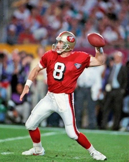 1994 San Francisco 49Ers Steve Young Glossy Keychain Football Keychain Hof 2005