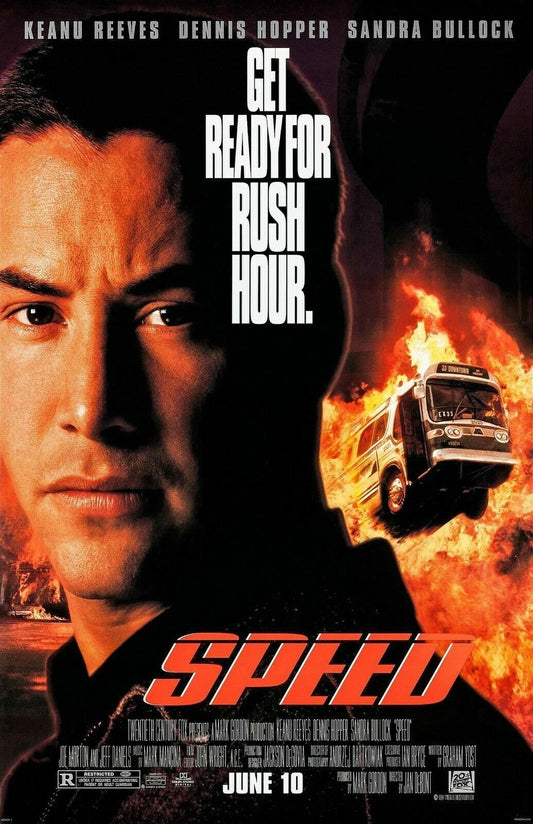 1994 Speed Movie Keychain Jack Traven Keanu Reeves Sandra Bullock