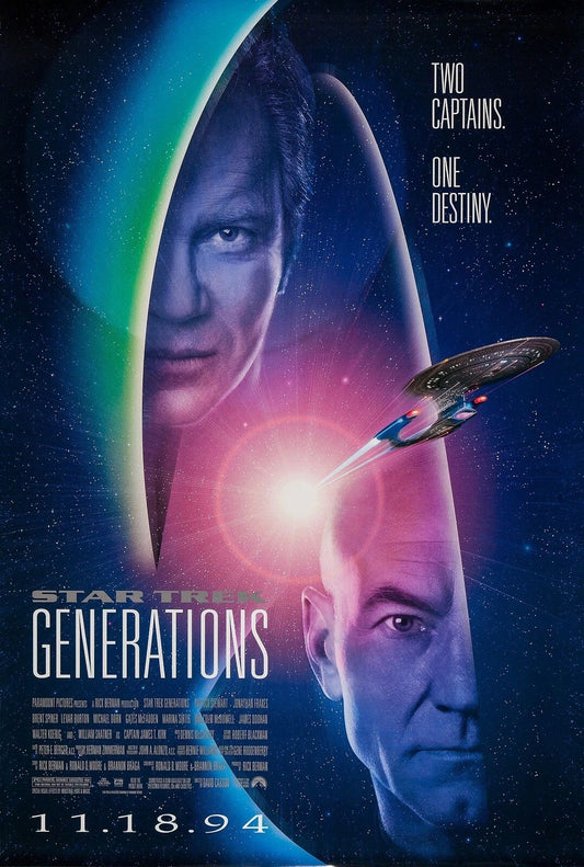 1994 Star Trek Generations Movie Magnet Picard Riker Data Enterprise