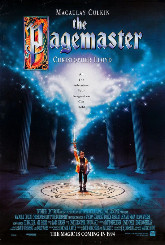 1994 The Pagemaster Movie Poster Macaulay Culkin Christopher Lloyd