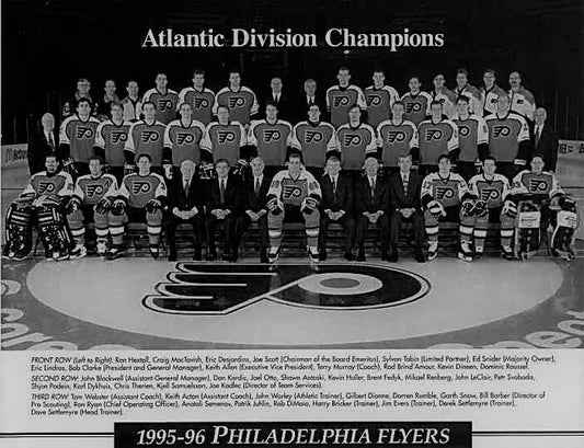 96 Philadelphia Flyers Photo Hockey Nhl Picture Champs Bw