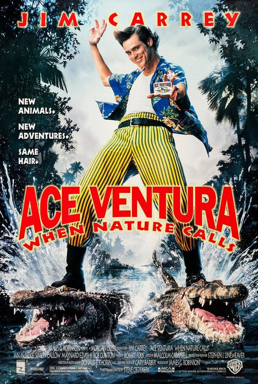1995 Ace Ventura When Nature Calls Movie Poster Jim Carrey