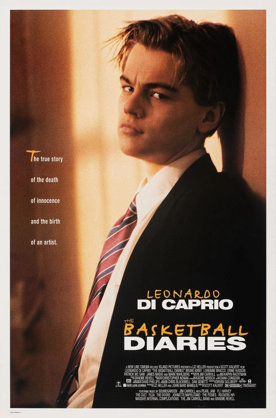 1995 Basketball Diaries Movie Poster Leonardo Dicaprio Mark Wahlberg