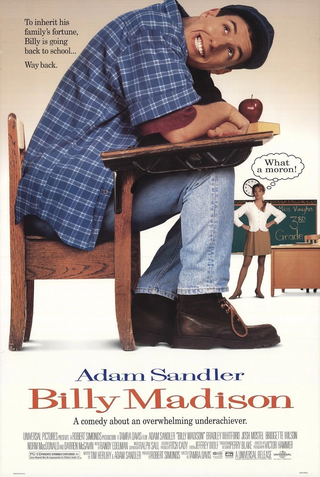 1995 Billy Madison Movie Poster Print Veronica Vaughn Adam Sandler