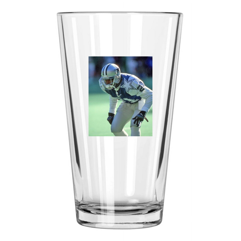 1995 Dallas Cowboys Deion Sanders Football 'Primetime' Pint Beer Drinking Glass