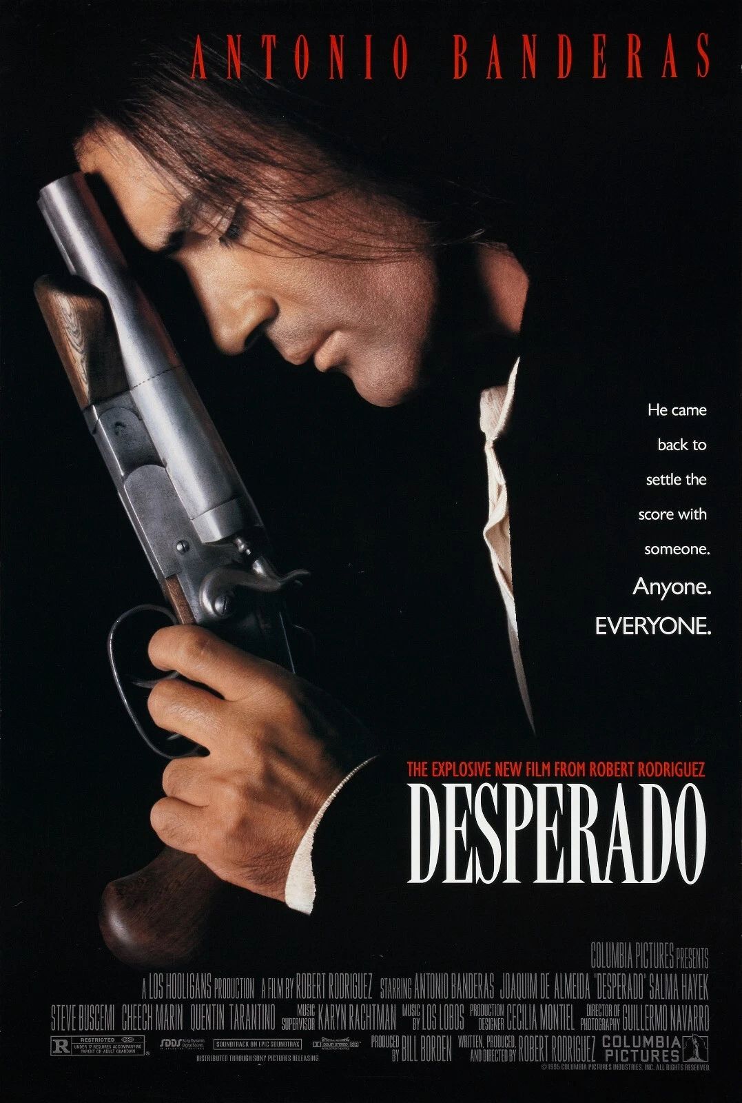 1995 Desperado Movie Keychain El Mariachi Antonio Banderas Salma Hayek