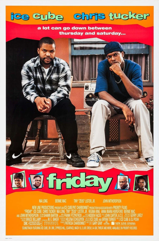 1995 Friday Movie Poster Ice Cub Chris Tucker Craig Jones Smokey Deebo