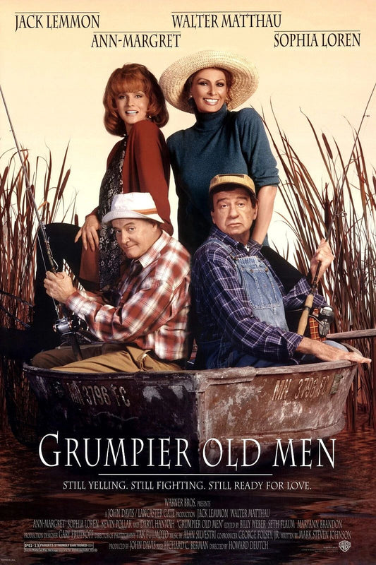 1995 Grumpier Old Men Movie Poster Jack Lemmon Walter Matthau Margret