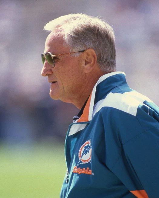 1995 Miami Dolphins Don Shula Glossy Keychain Football Keychain Hof 97