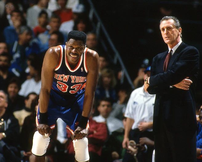 1995 New York Knicks Patrick Ewing & Pat Riley Glossy Keychain Keychain
