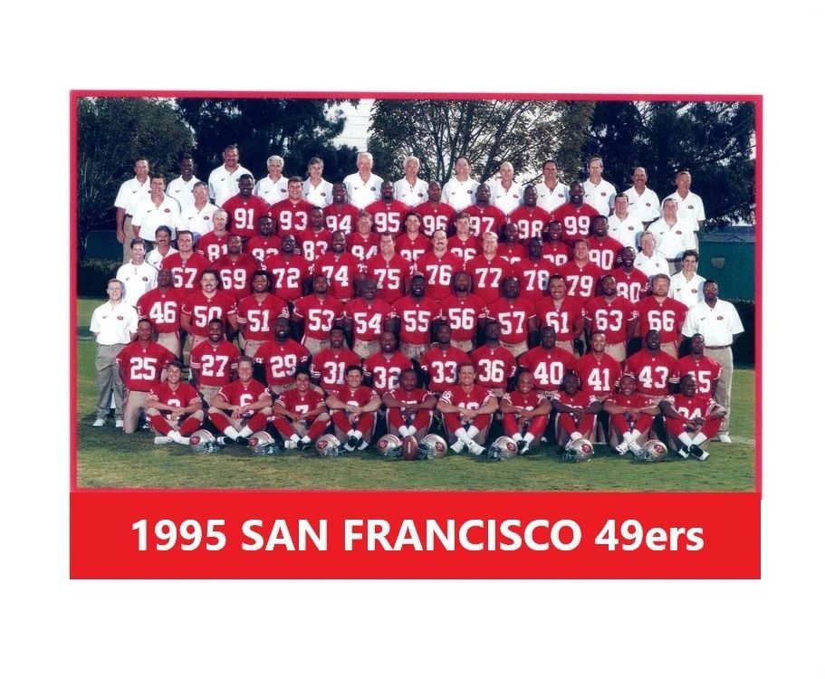 1995 San Francisco 49Ers Team Photo Football Picture Niners Nfl