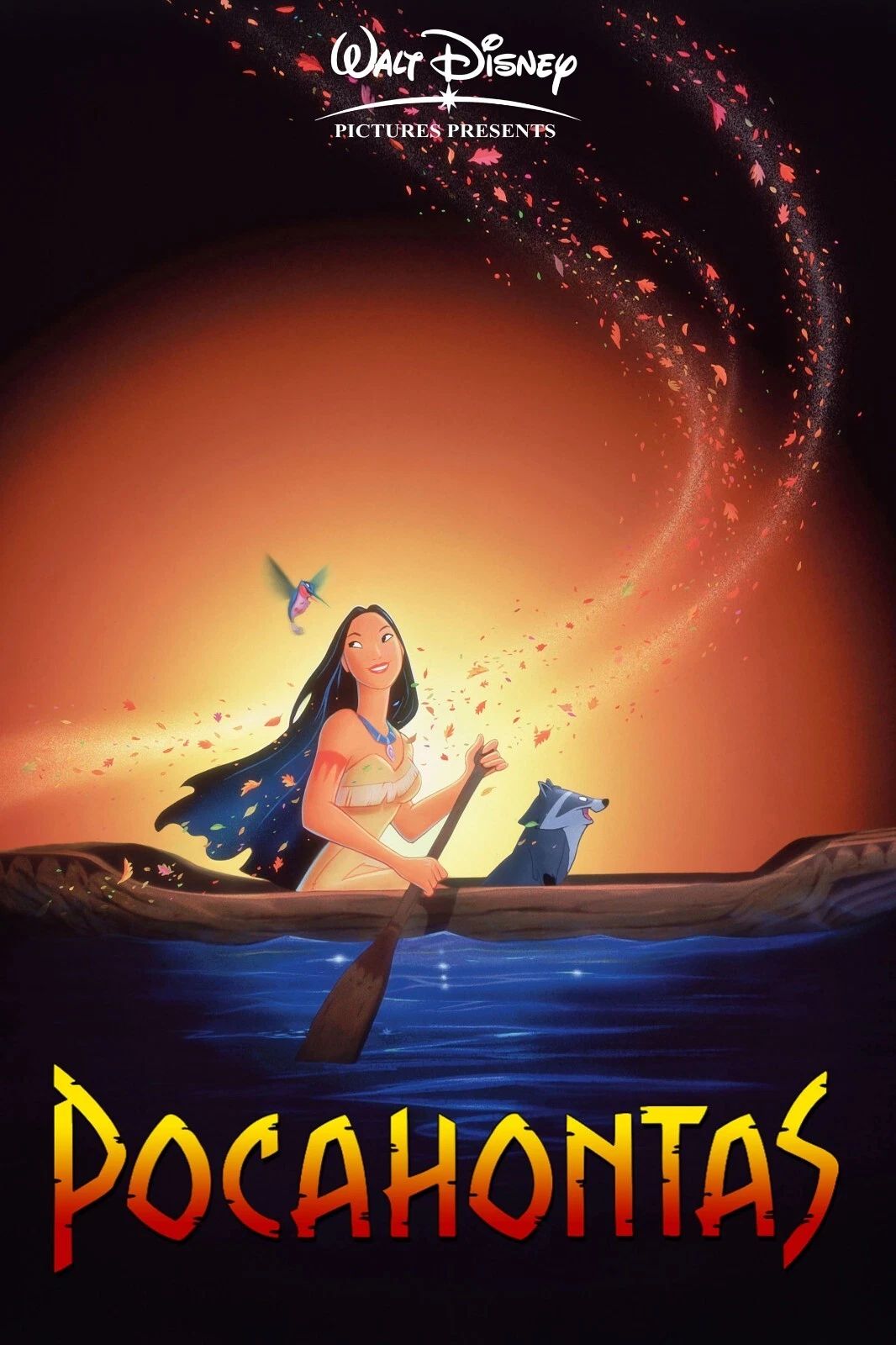1995 Walt Disney Pocahontas Movie Poster John Smith Meeko Thomas