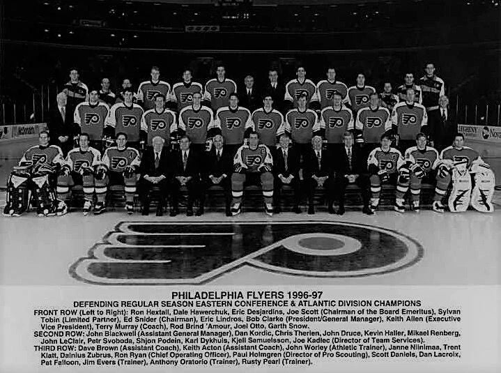 97 Philadelphia Flyers Magnet Hockey Nhl Picture Team Bw