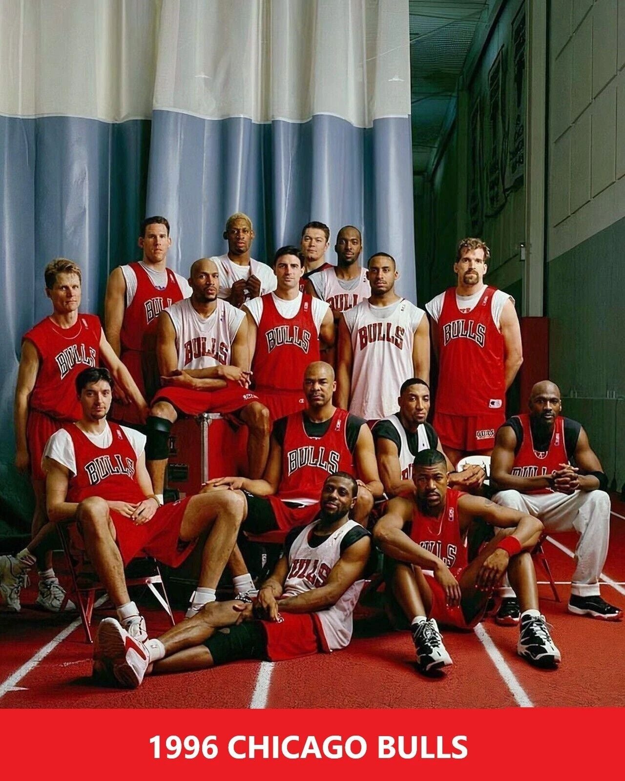 1996 Chicago Bulls Team Photo Picture Basketball Nba