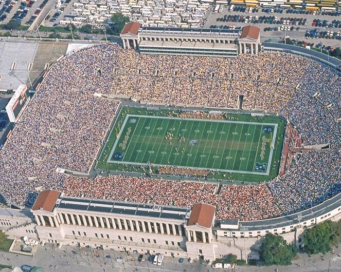 1996 Chicago Bears Soldier Field Glossy Keychain Stadium Keychain