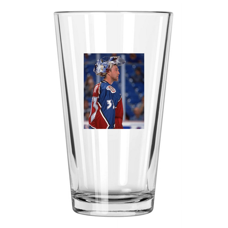 1996 Colorado Avalanche Patrick Roy Photo Hockey Hof 06 Pint Beer Drinking Glass