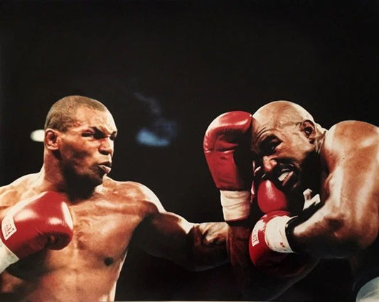 1996 Heavyweight Boxers Mike Tyson Vs Evander Holyfield Glossy Keychain Print