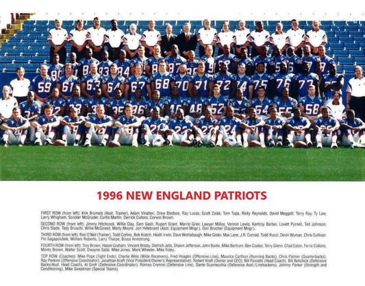 1996 New England Patriots Team Photo Football Picture Nfl