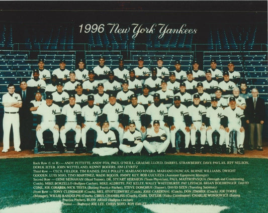 1996 New York Yankees Team Keychain Baseball Picture Ny Mlb