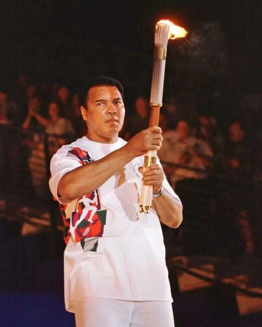 1996 Olympics Muhammad Ali Glossy Photo Usa Print Poster Atlanta Torch 2