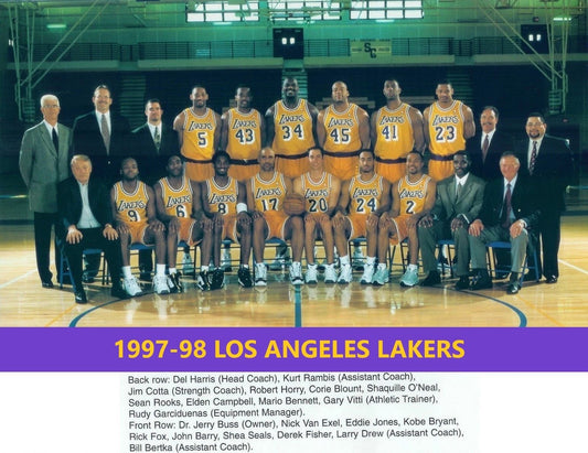 98 Los Angeles Lakers Team Keychain Basketball Picture Nba La