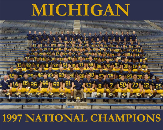 1997 Michigan Team Magnet Wolverines Ncaa Football National Champs