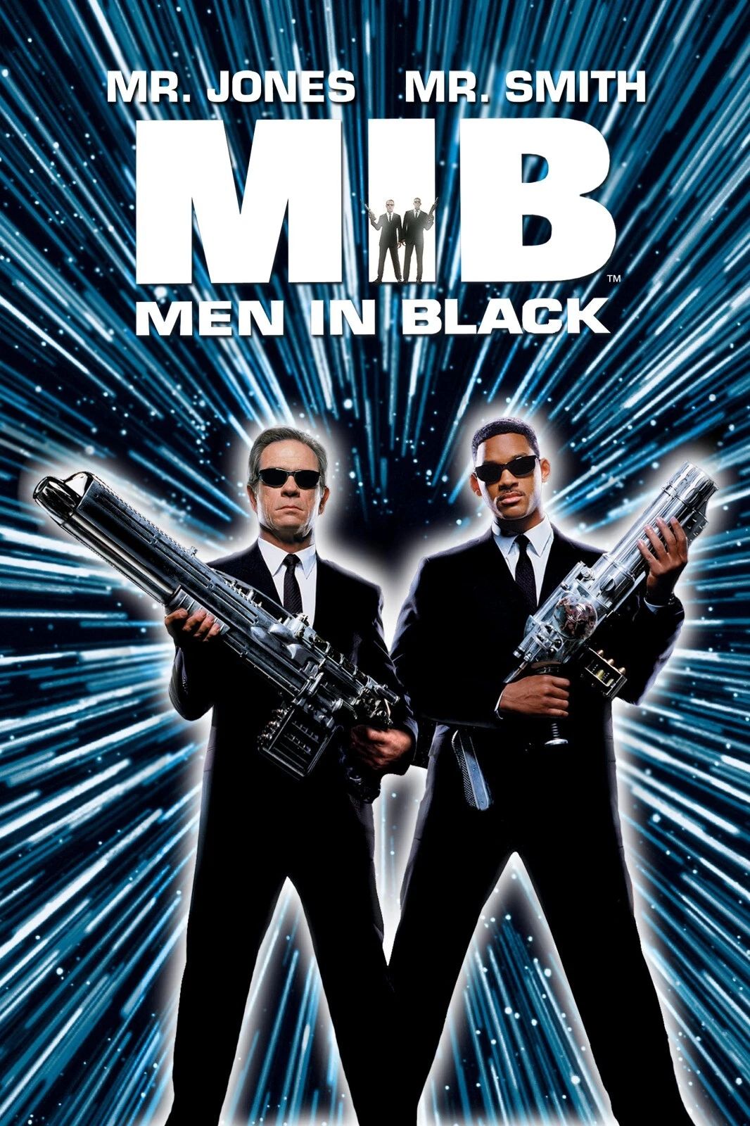 1997 Men In Black Movie Keychain Tommy Lee Jones Will Smith Agent Alien
