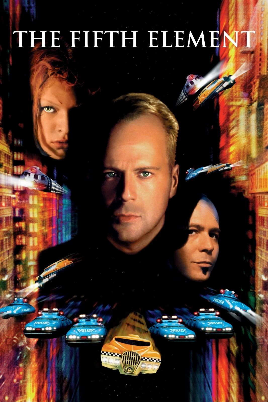 1997 The Fifth Element Movie Keychain Bruce Willis Mila Jovovich Leeloo