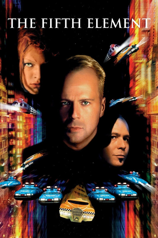 1997 The Fifth Element Movie Keychain Bruce Willis Mila Jovovich Leeloo