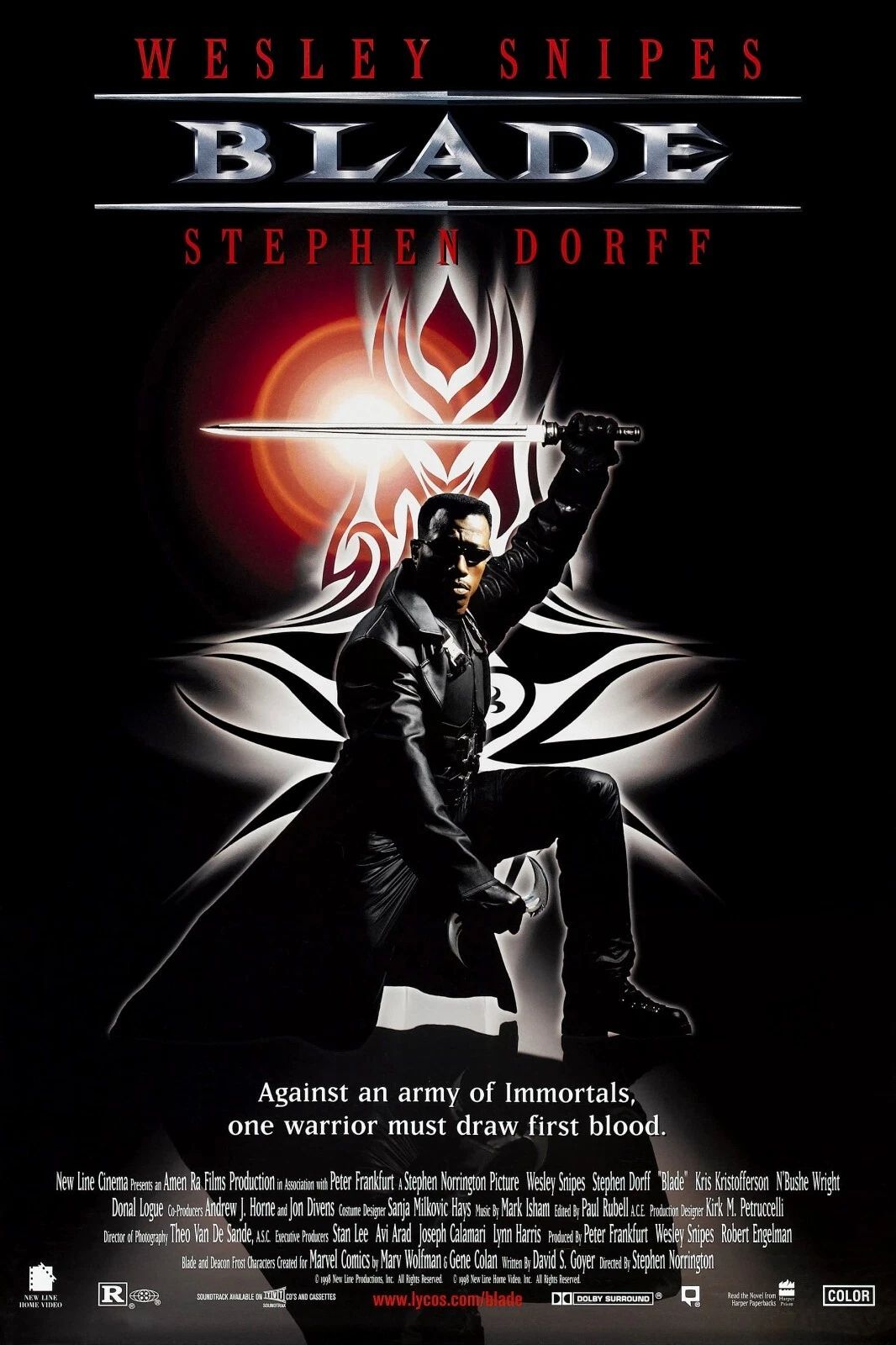 1998 Blade Movie Magnet Wesley Snipes Daywalker Stephen Dorff
