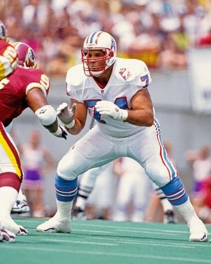 1998 Houston Oilers Bruce Matthews Keychain Nfl Print Glossy Keychain Hof 2007