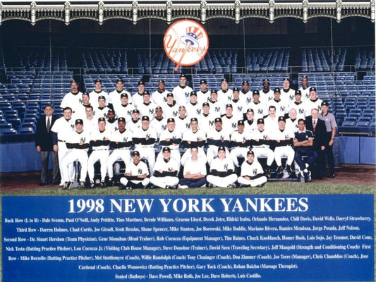 1998 New York Yankees Team Keychain Baseball Picture Ny Mlb