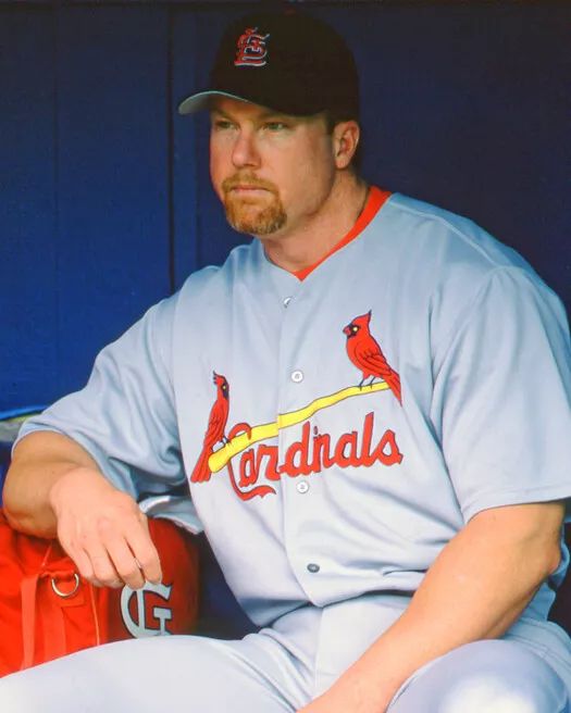1998 St. Louis Cardinals Mark Mcgwire Glossy Magnet In Dugout Magnet