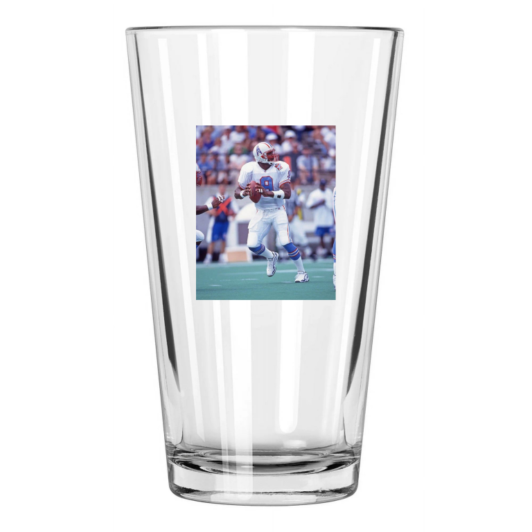 1998 Tennessee Oilers Steve Mcnair Photo Football Pint Beer Drinking Glass