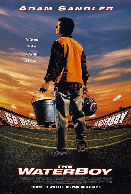 1998 The Waterboy Movie Poster Bobby Boucher Adam Sandler Fairuza Balk