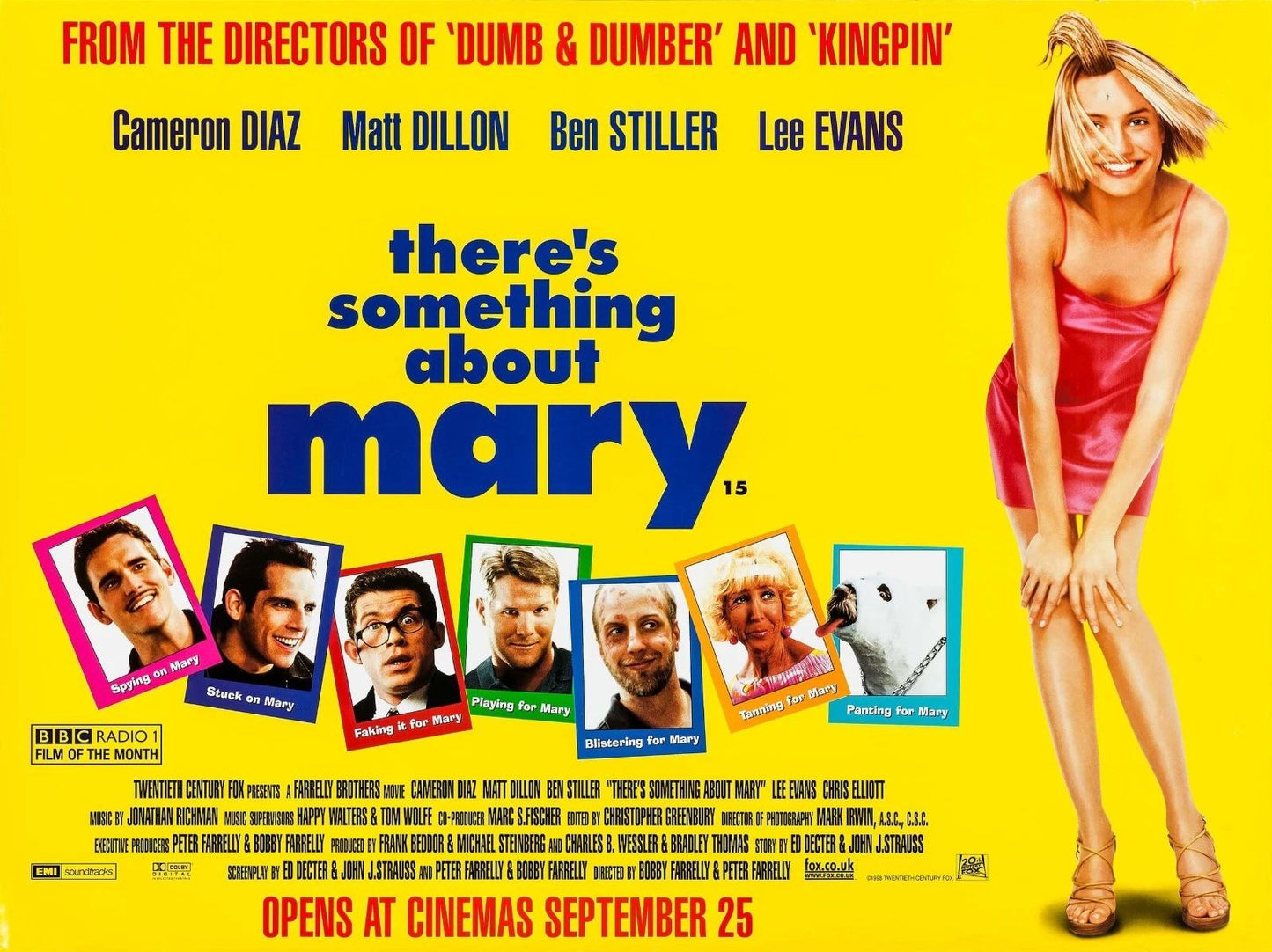 1998 There'S Something About Mary Movie Keychain Cameron Diaz Ben Stiller