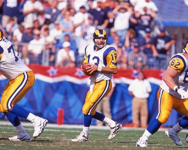 1999 St Louis Rams Kurt Warner Glossy Magnet Football Print Hof 2017
