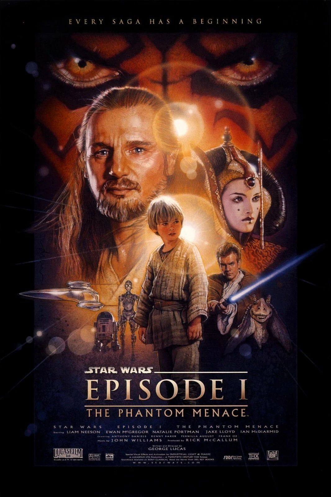 1999 Star Wars Episode I The Phantom Menace Movie Magnet Obi Wan R2 D2