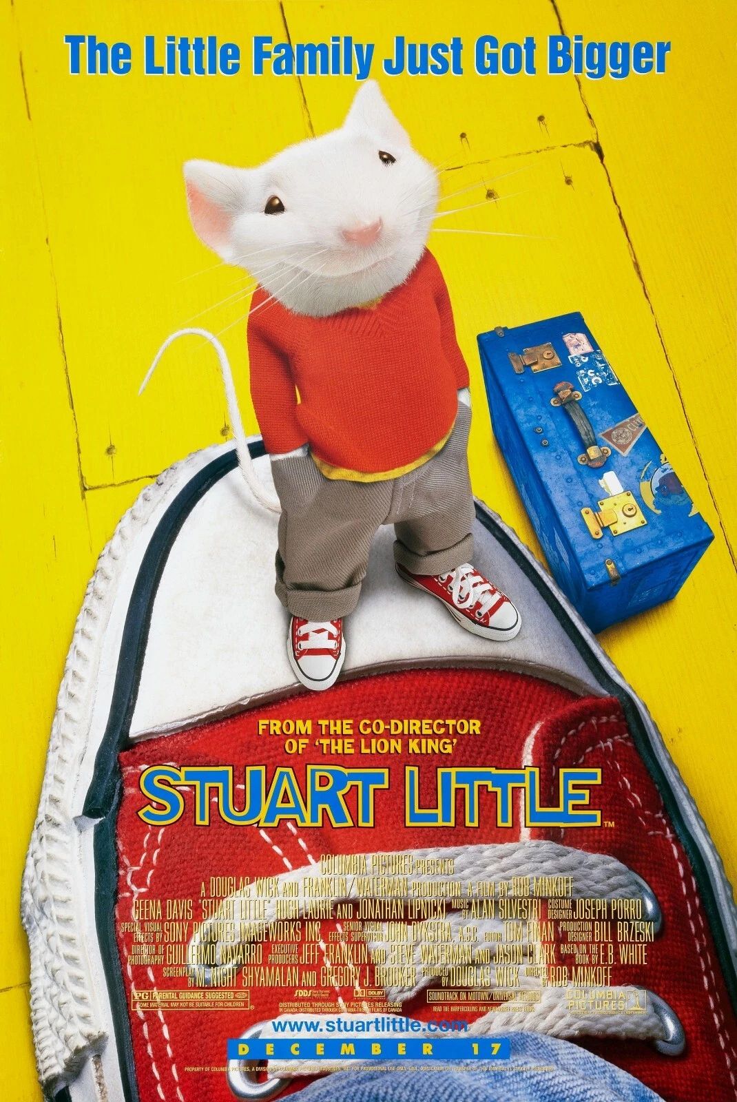 1999 Stuart Little Movie Magnet Michael J. Fox Geena Davis Hugh Laurie