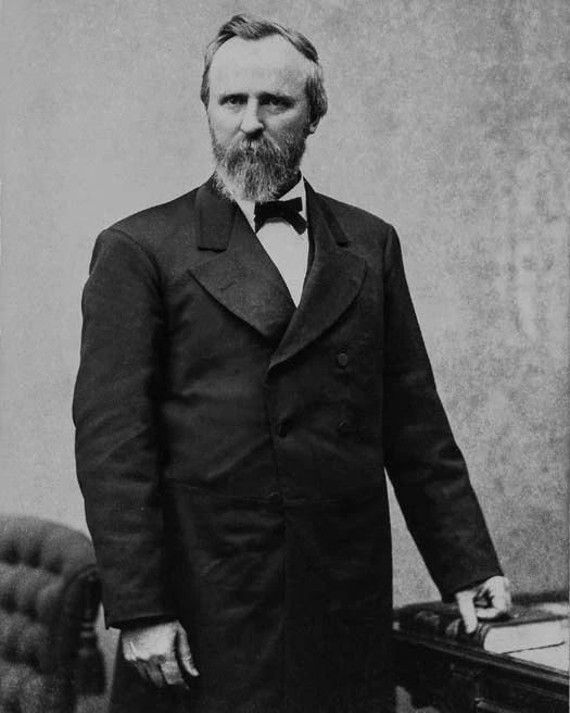 19Th Us President Rutherford Hayes Glossy Keychain Political Keychain