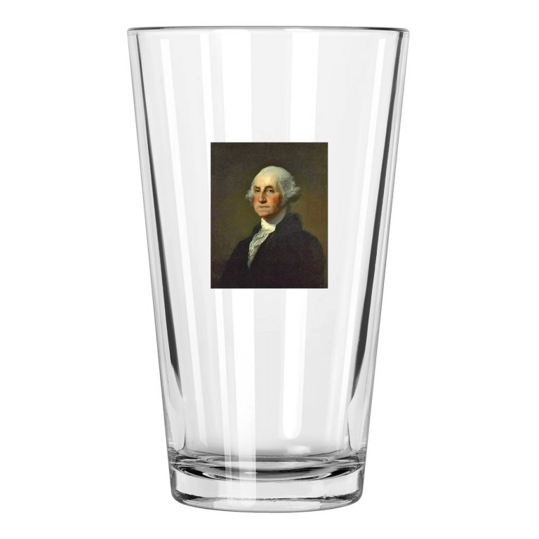 1St President George Washington Photo Political 1796 Pint Beer Drinking Glass