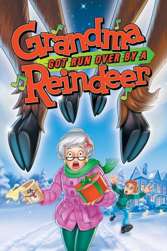 2000 Grandma Got Run Run Over By A Reindeer Movie Magnet Susan Blu