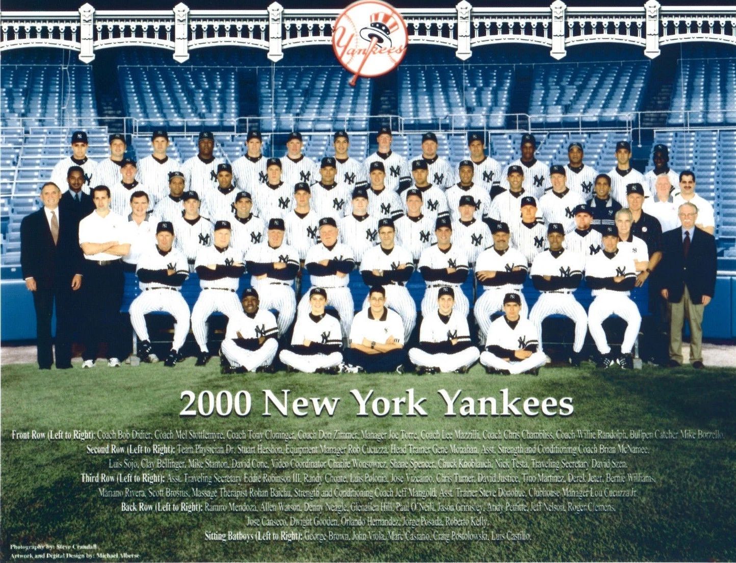 2000 New York Yankees Team Photo Baseball Mlb Picture Ny 300 Piece Jigsaw Puzzle