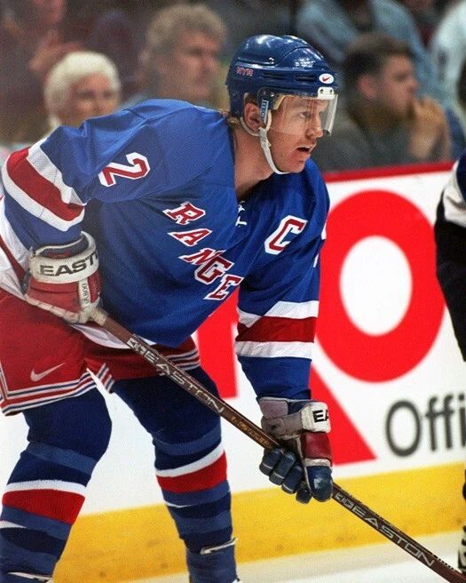 2000 New York Rangers Brian Leetch Glossy Keychain Nhl Hockey Print Hof 2008 1