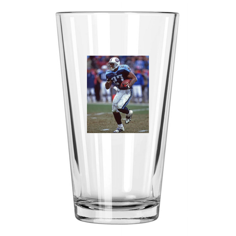 2000 Tennessee Titans Eddie George Photo Football Pint Beer Drinking Glass