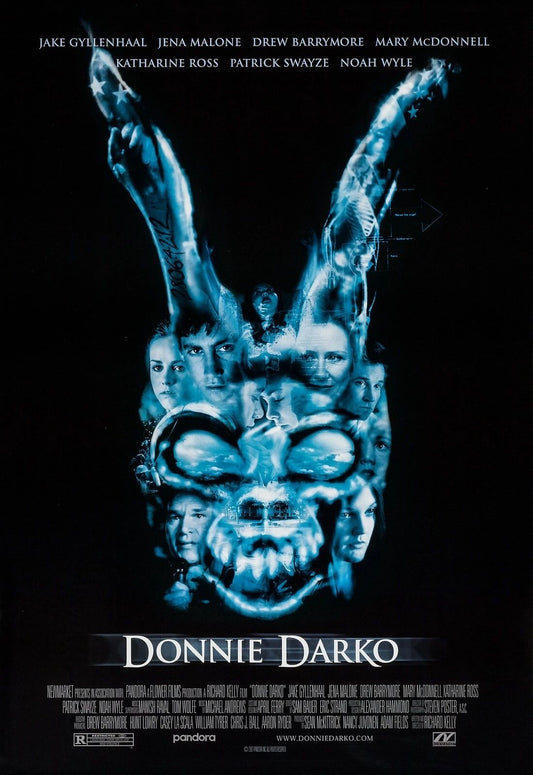 2001 Donnie Darko Movie Poster Jake Gyllenhaal Drew Barrymore Swayze